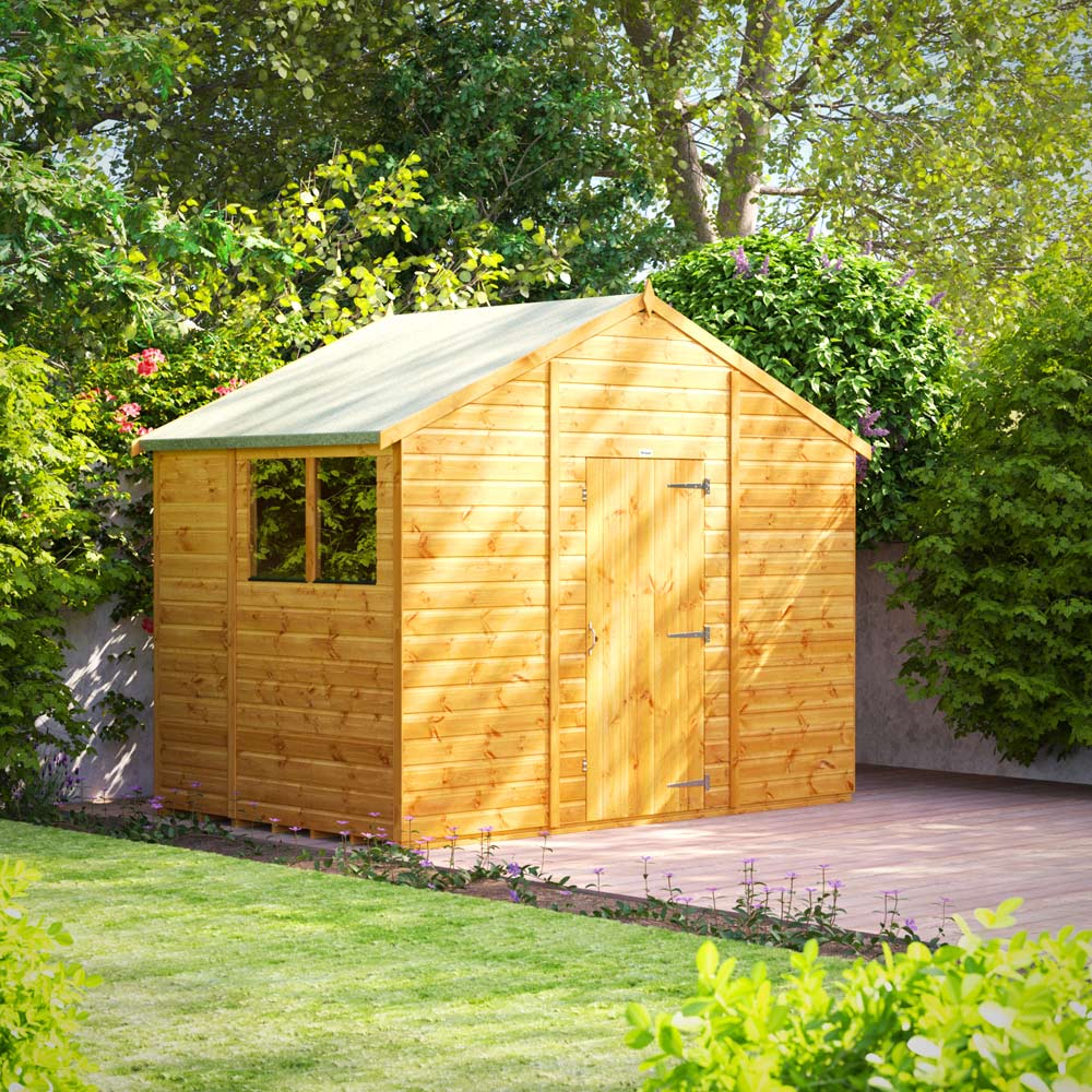 Power Sheds 6 x 10ft Apex Wooden Shed with Window Image 2