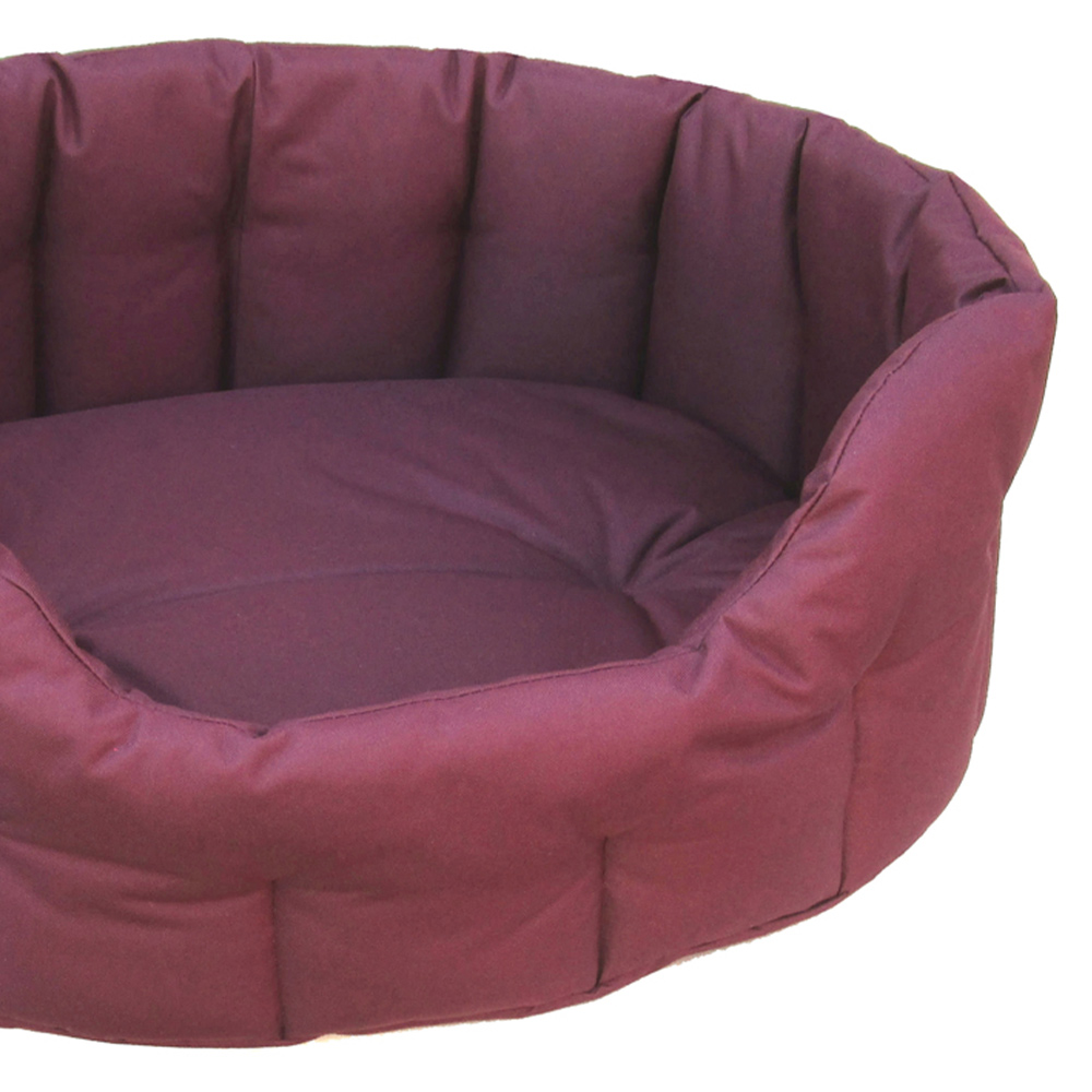P&L Medium Burg Oval Waterproof Dog Bed Image 3