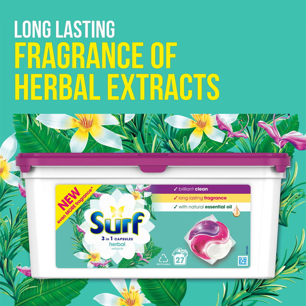 Surf 3 in 1 Herbal Extracts Laundry Washing Capsules Image 6
