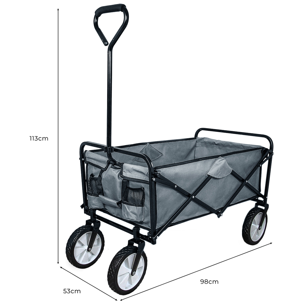 Foldable Garden Cart Wagon - Grey Image 6