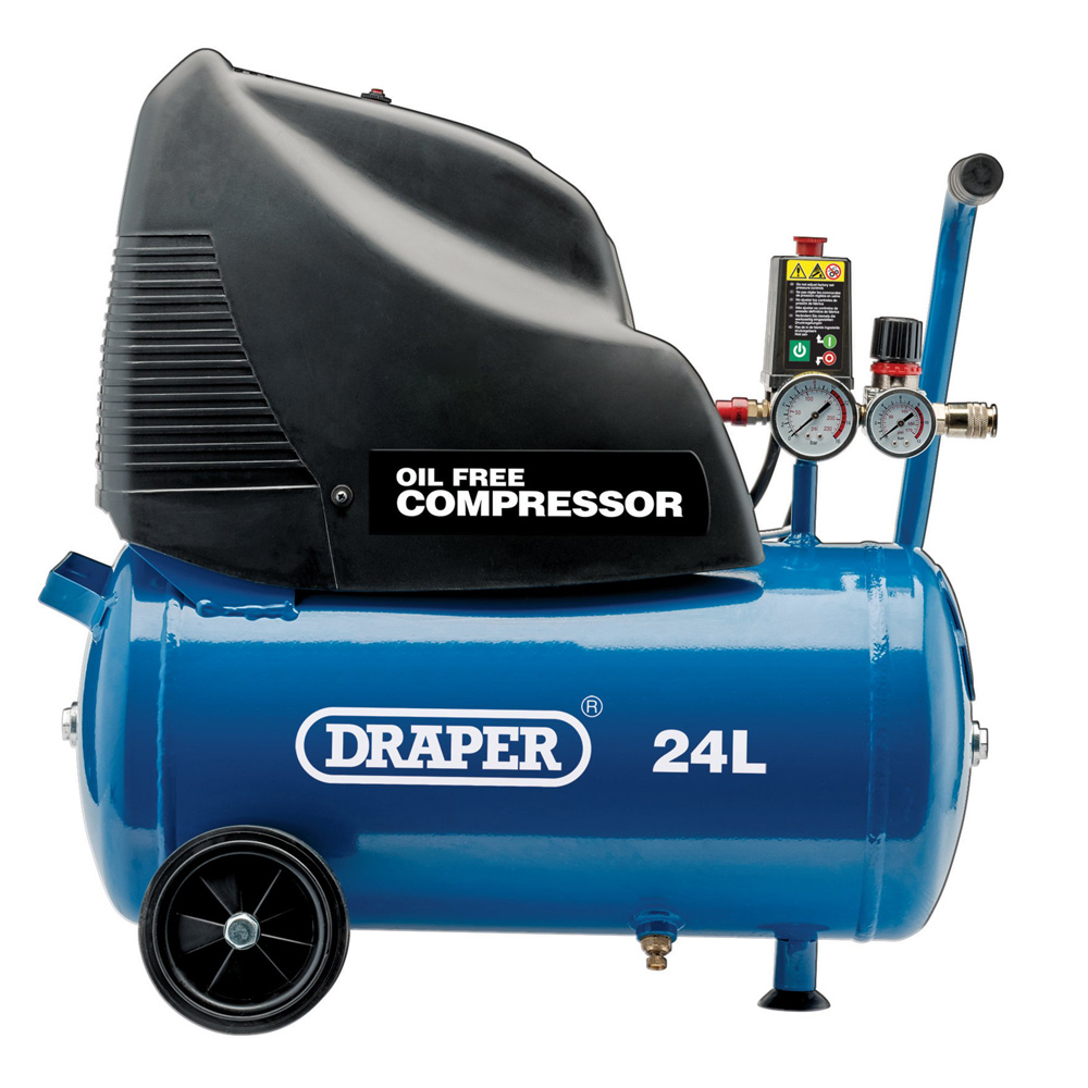 Draper 24L Direct Drive Oil Free Air Compressor 1.1kW Image 2