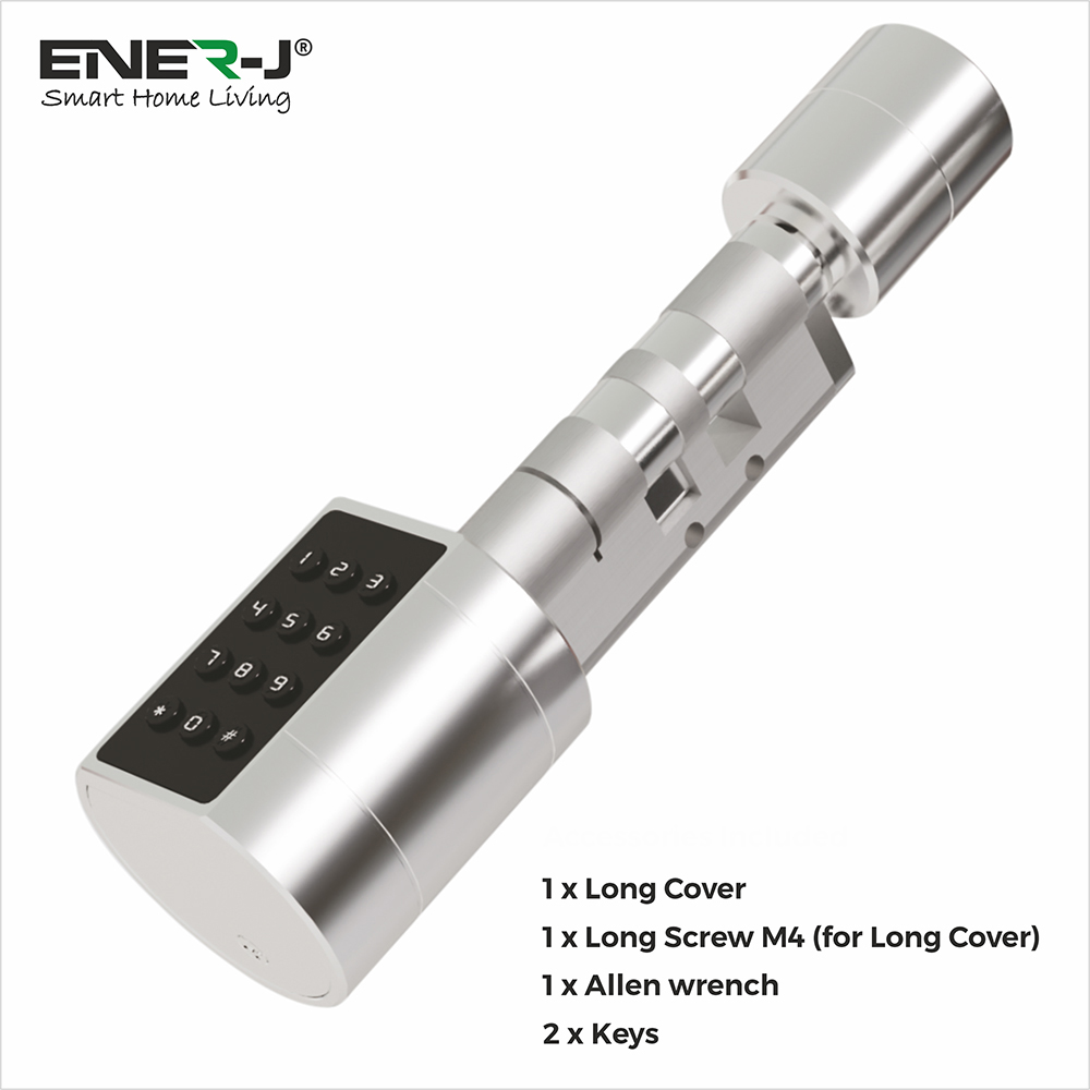 Ener-J Silver Smart Adjustable Cylinder Doorlock Image 5
