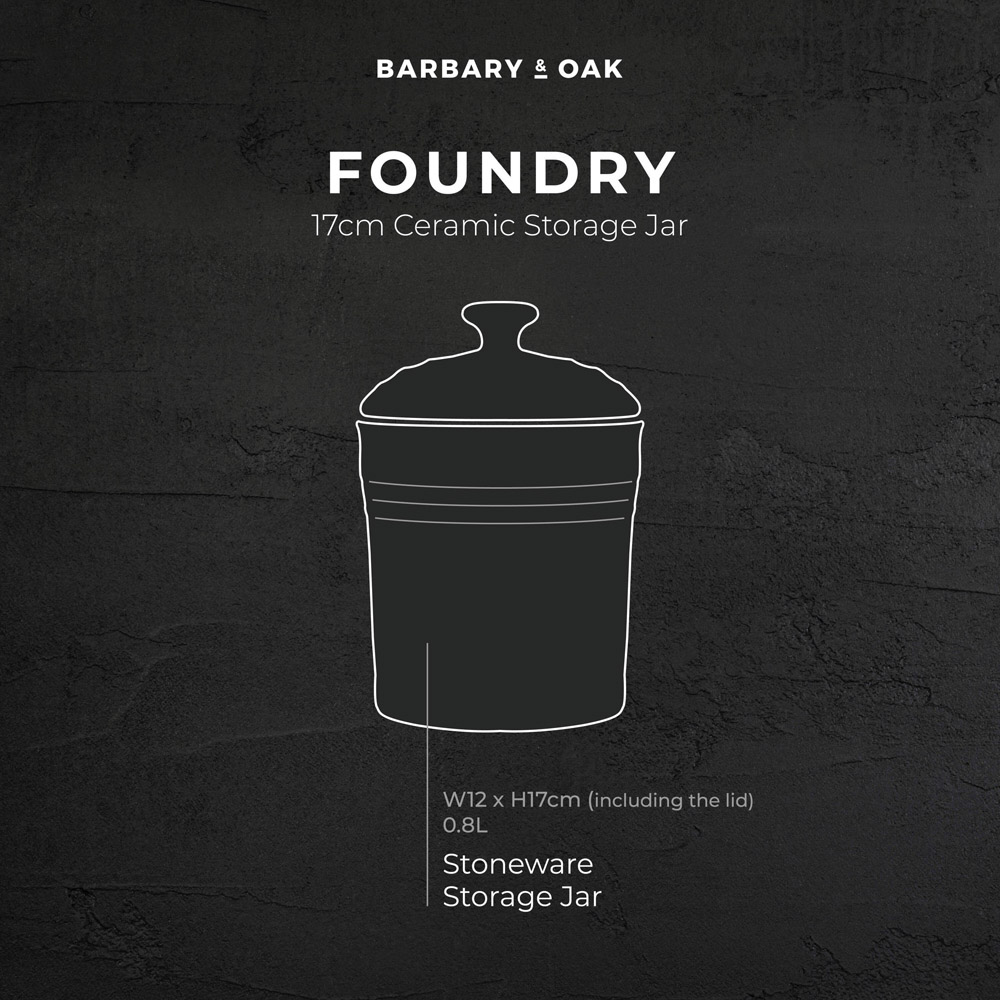 Barbary and Oak 17cm Bordeaux Red Ceramic Storage Jar Image 8