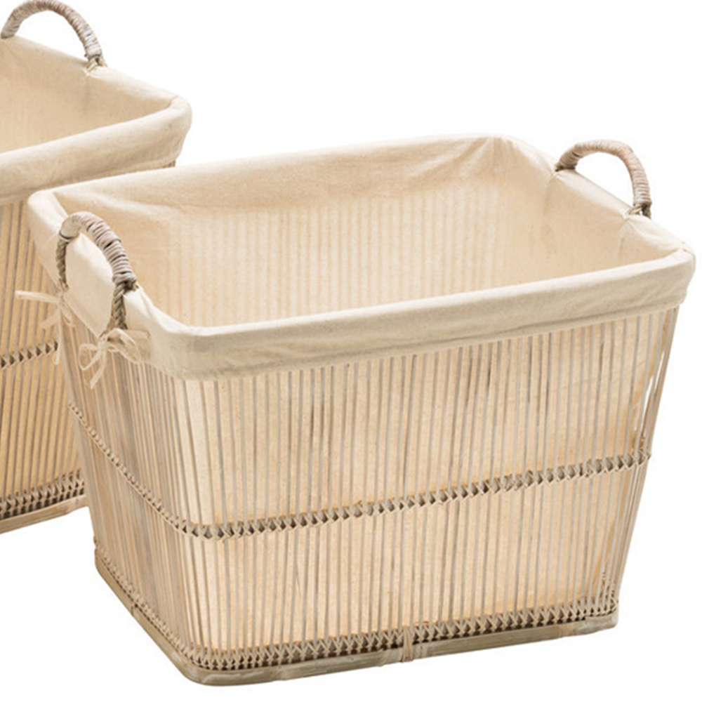 Premier Housewares Rustic White Storage Baskets Set of 2 Image 5