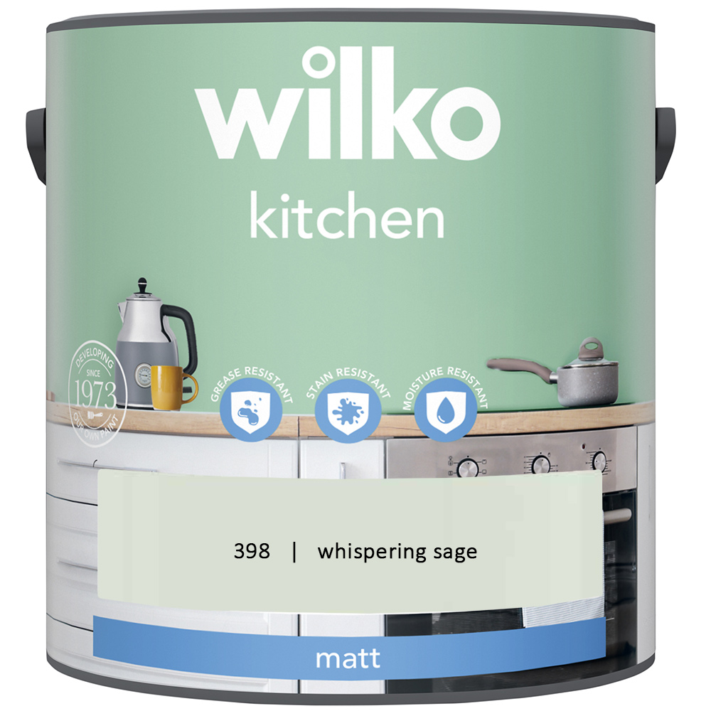 Wilko Kitchen Whispering Sage Matt Emulsion Paint 2.5L Image 2