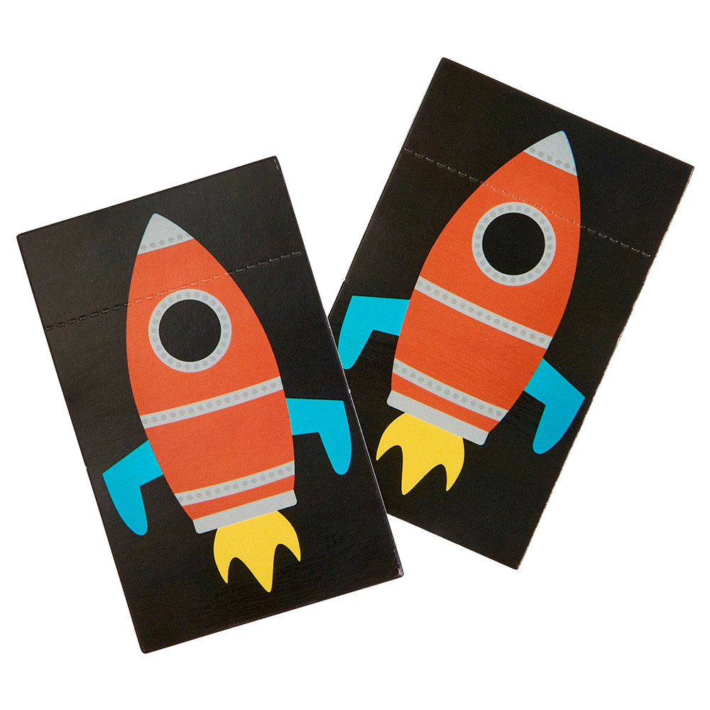 Wilko Space Rocket Gift Wrap 2 Sheets and 2 Tags Image 4