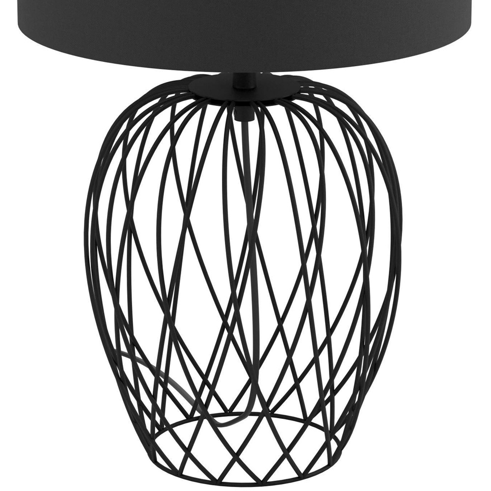 EGLO Nimlet Black Metal and Fabric Table Lamp Image 3