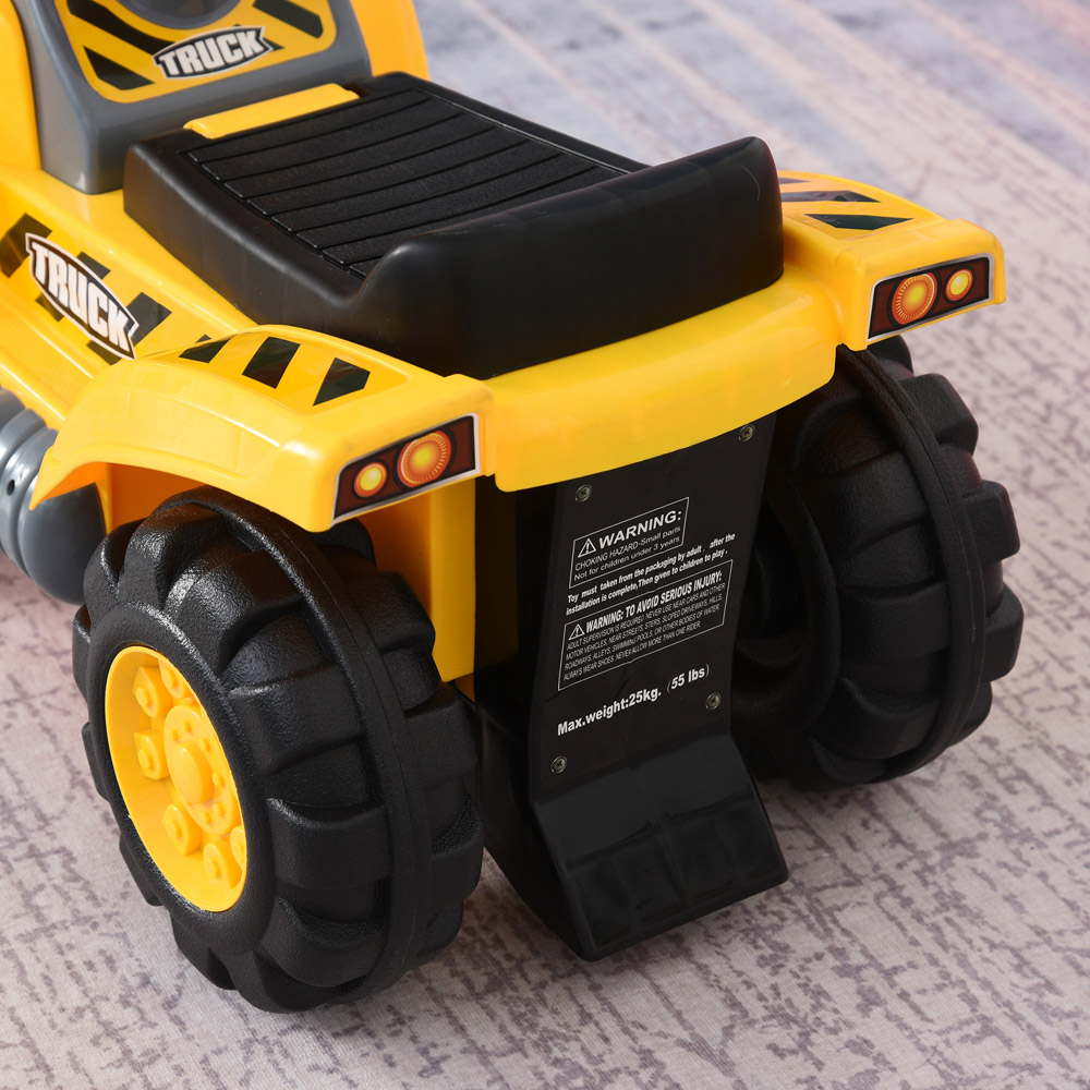 HOMCOM Kids 3-in-1 Ride-on Construction Car Yellow/Black Image 3