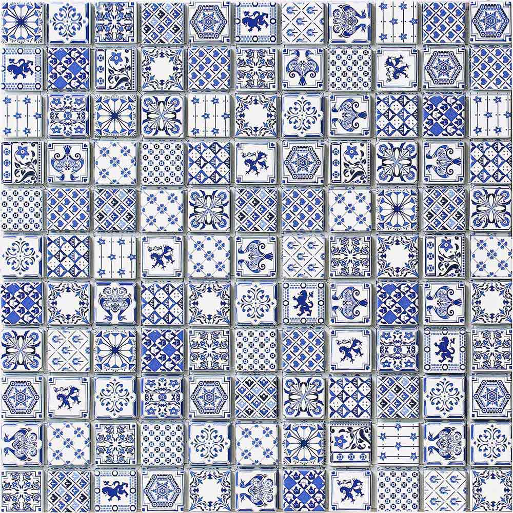 House of Mosaics China Blue Self Adhesive Mosaic Tile Image 2