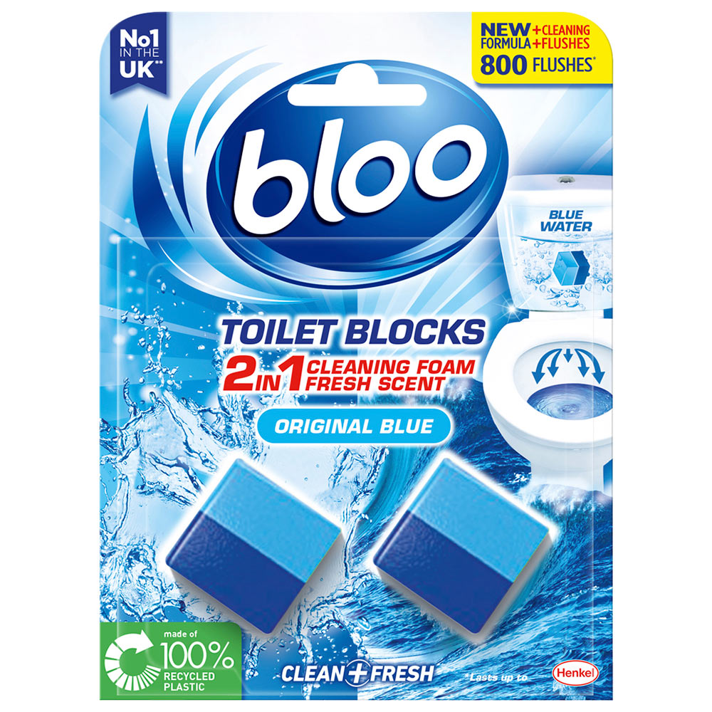 Bloo Original Blue Toilet Blocks 2 x 50g Image 1