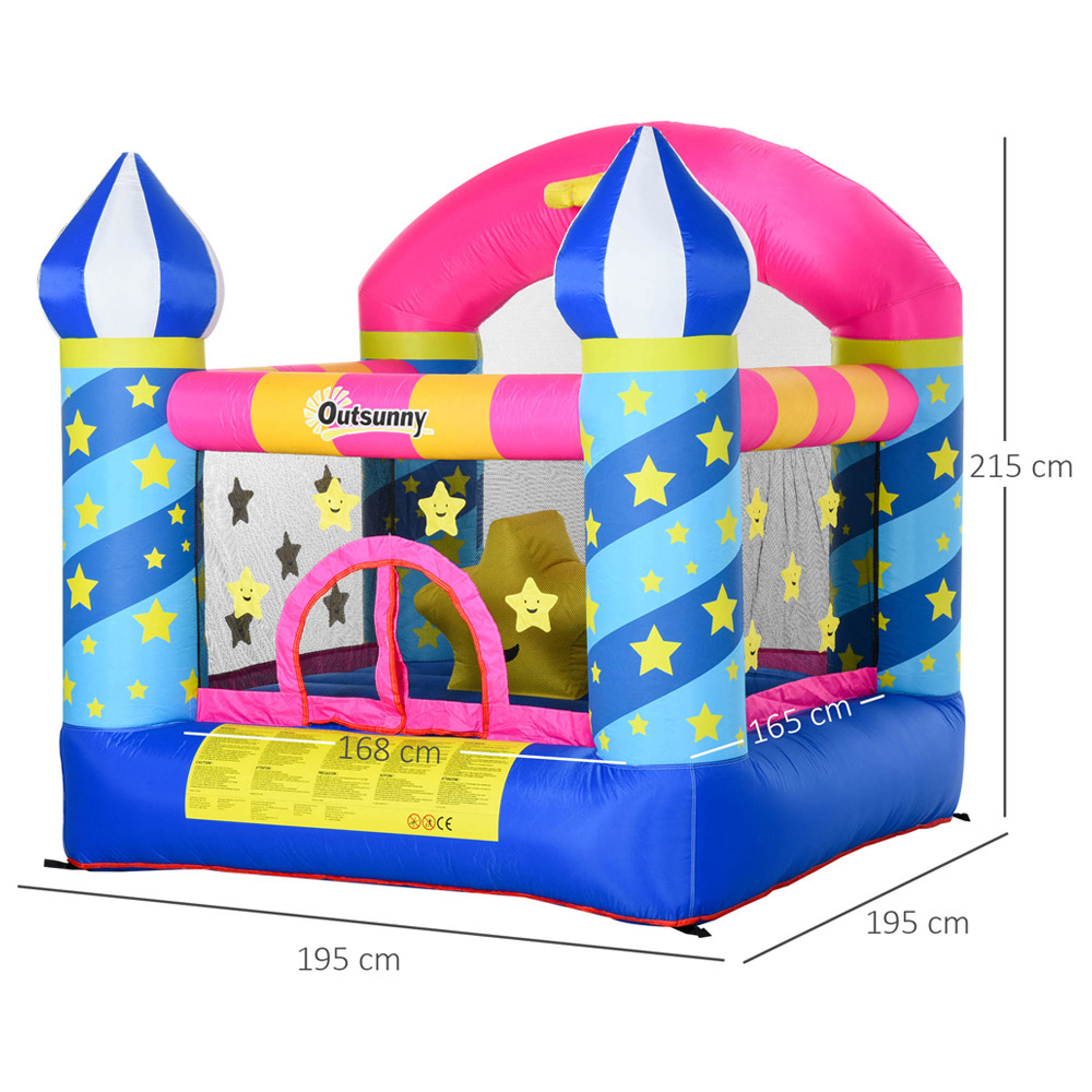 Outsunny Kids Slide Star Bouncy Castle Image 6