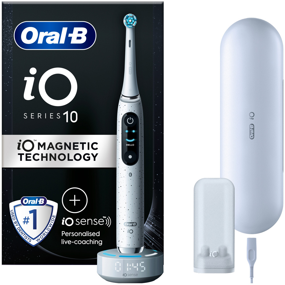 Oral-B iO Series 10 Stardust White Rechargeable Toothbrush Image 3