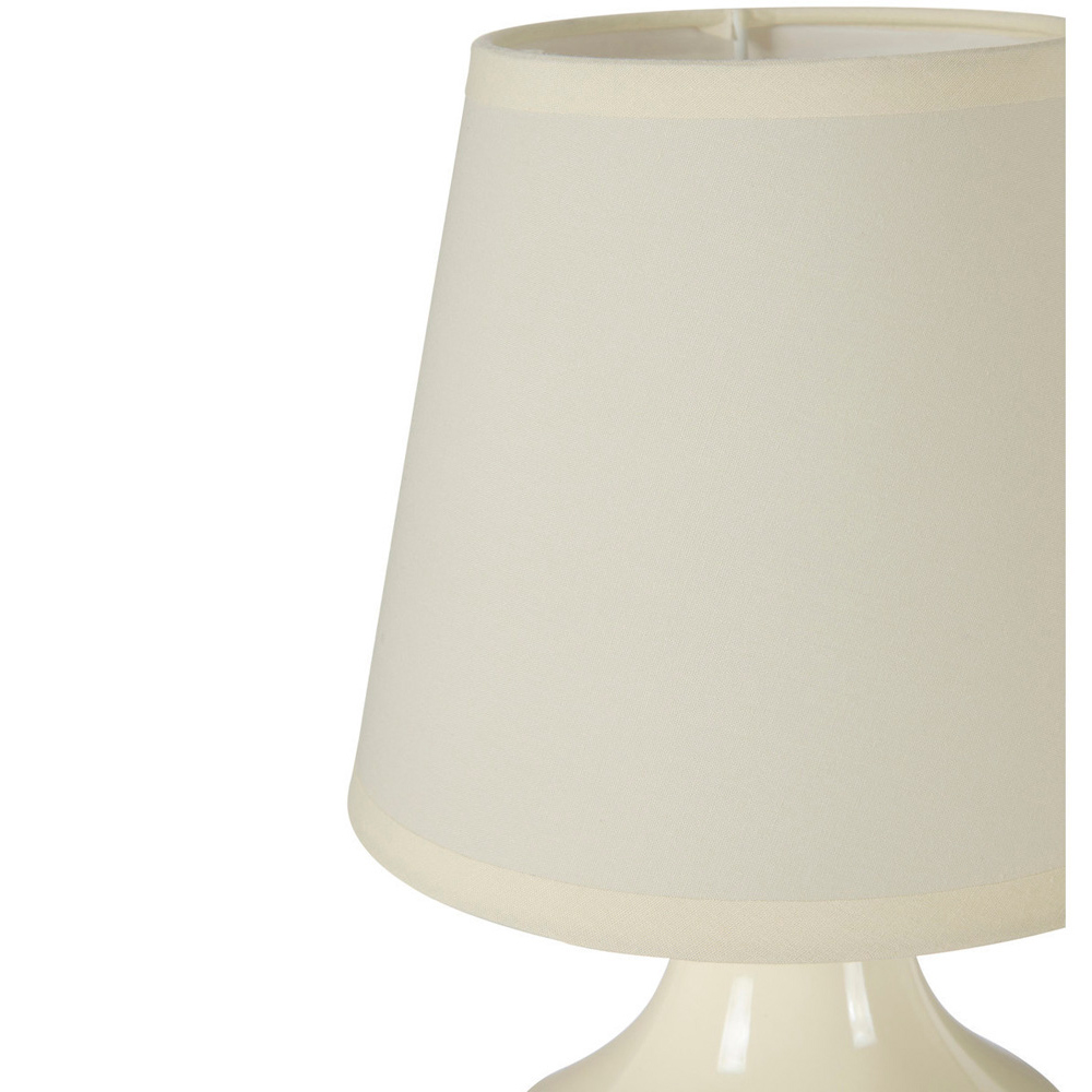Premier Housewares Cream Ceramic Table Lamps 2 Pack Image 2