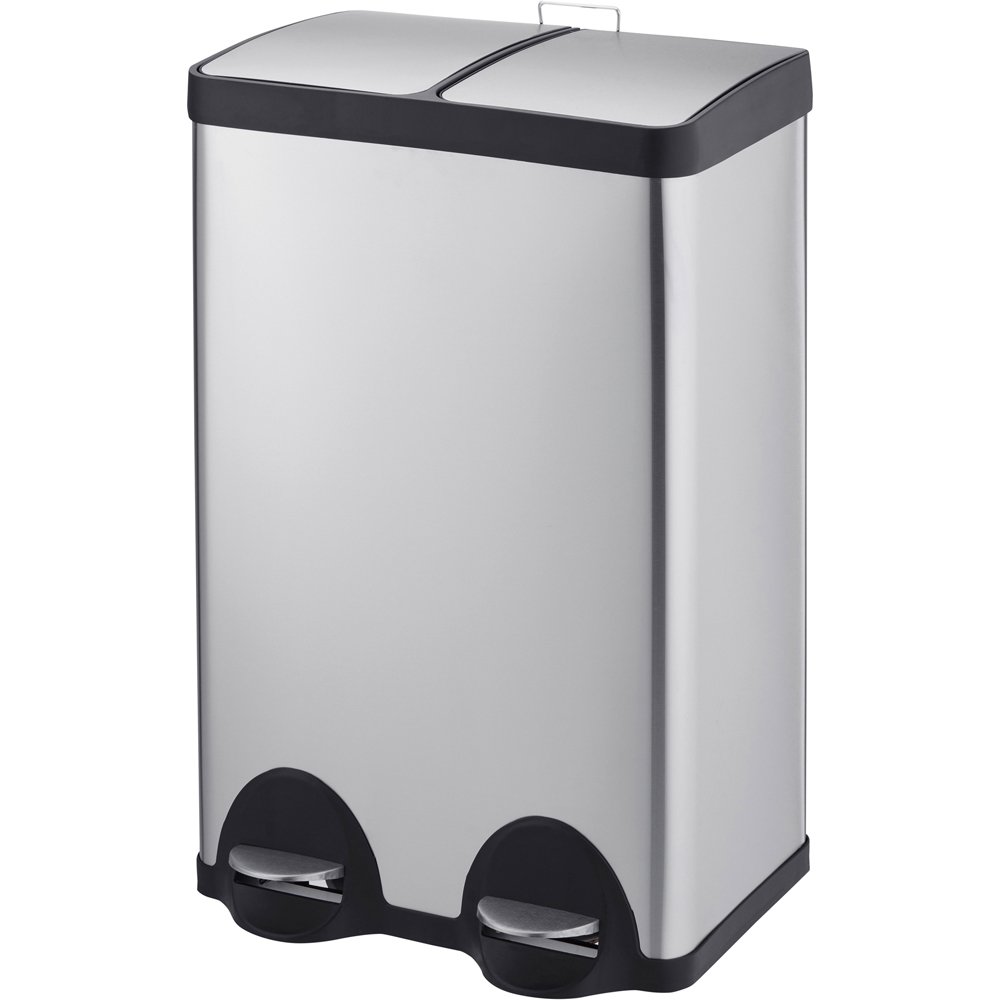 Cooks Professional G3513 Silver Dual Recycle Bin 60L Image 1