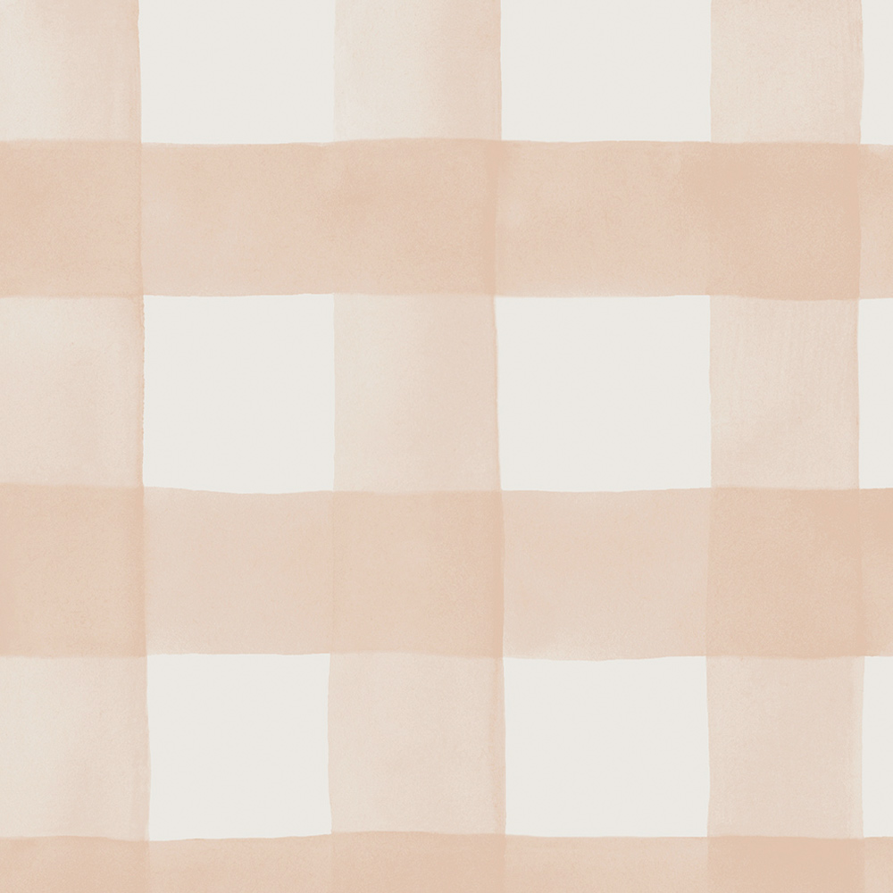 Holden Decor Watercolour Gingham Soft Coral Wallpaper Image 3
