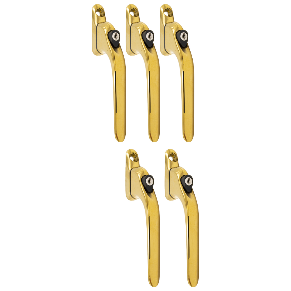 Versa Gold Lockable Straight Window Handle with 5 Precut Spindles 5 Pack Image 2