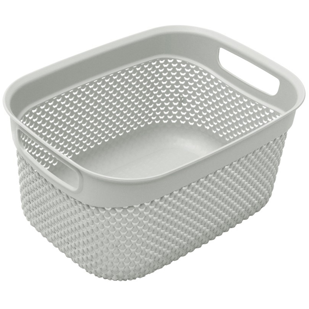 JVL Droplette 6.6L Ice Grey Storage Basket Image 4