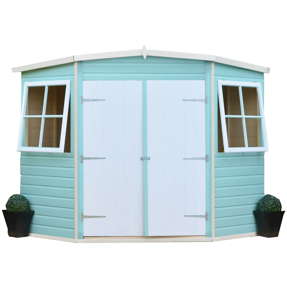 Shire 8 x 8ft Double Door Pressure Treated Corner Shed Image 1