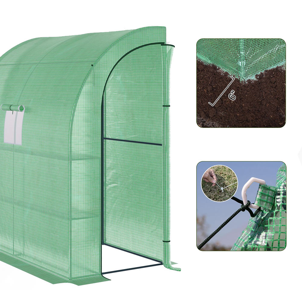 Outsunny Green 6.5 x 3.2ft Greenhouse Image 6
