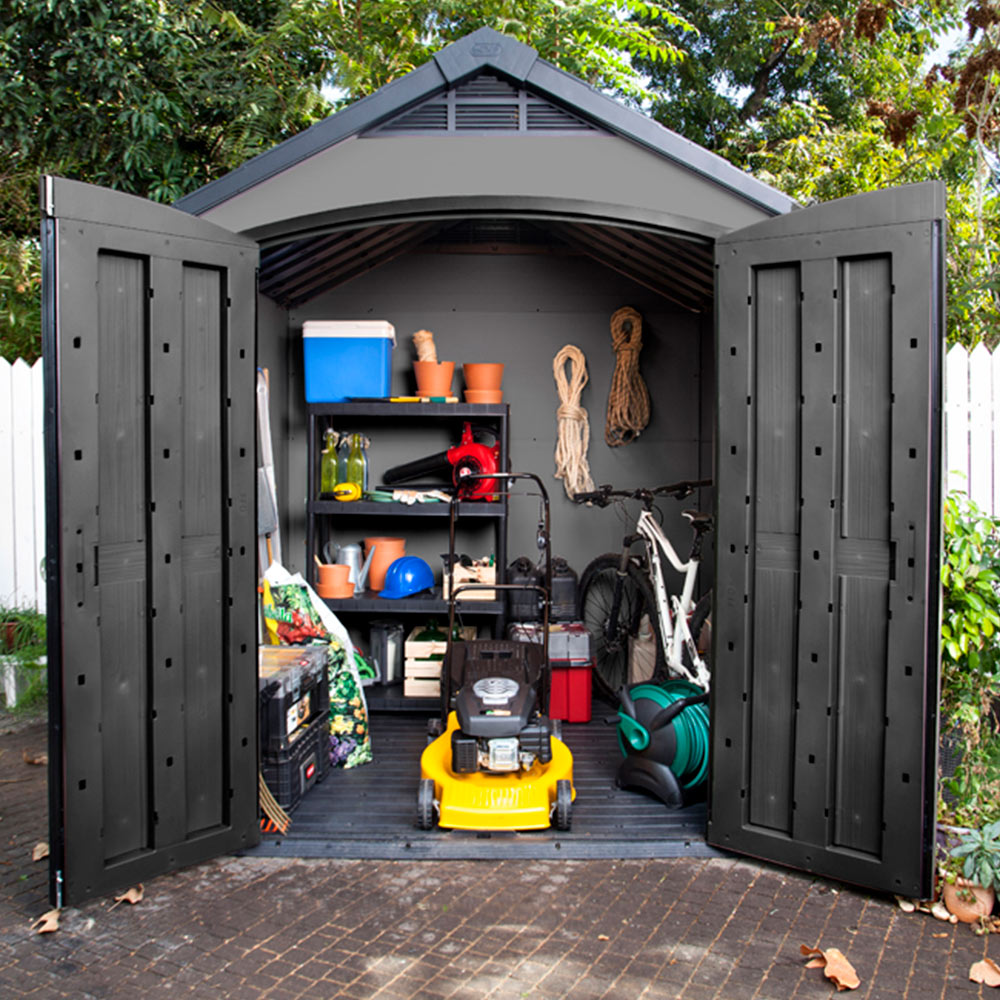 Keter Premier 7.5 x 7ft Grey Outdoor Apex Garden Storage Shed Image 8