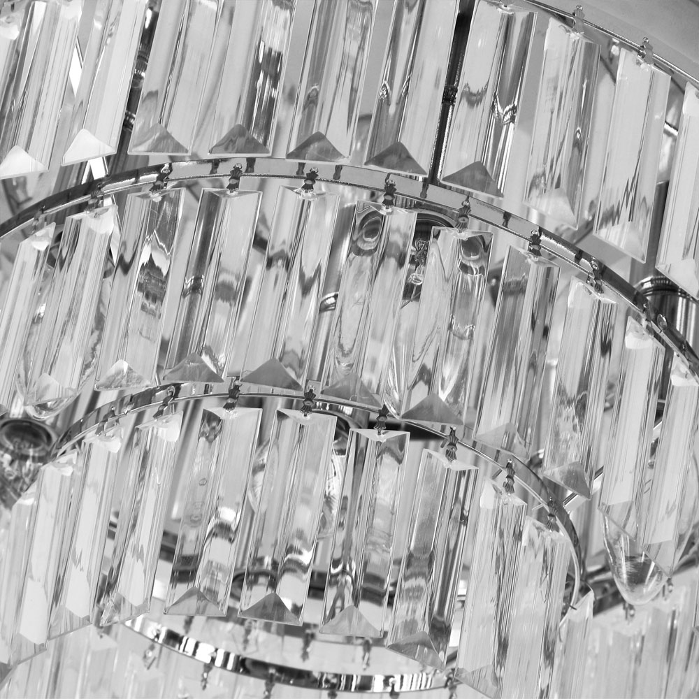 HOMCOM Round Crystal Ceiling Light Image 3