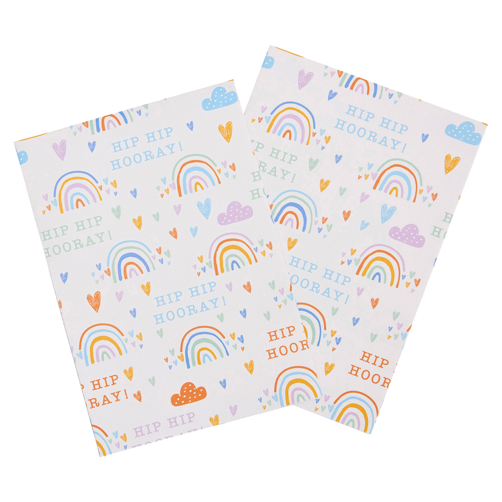 Wilko Rainbow Gift Wrap 2 Sheets and 2 Tags Image 3
