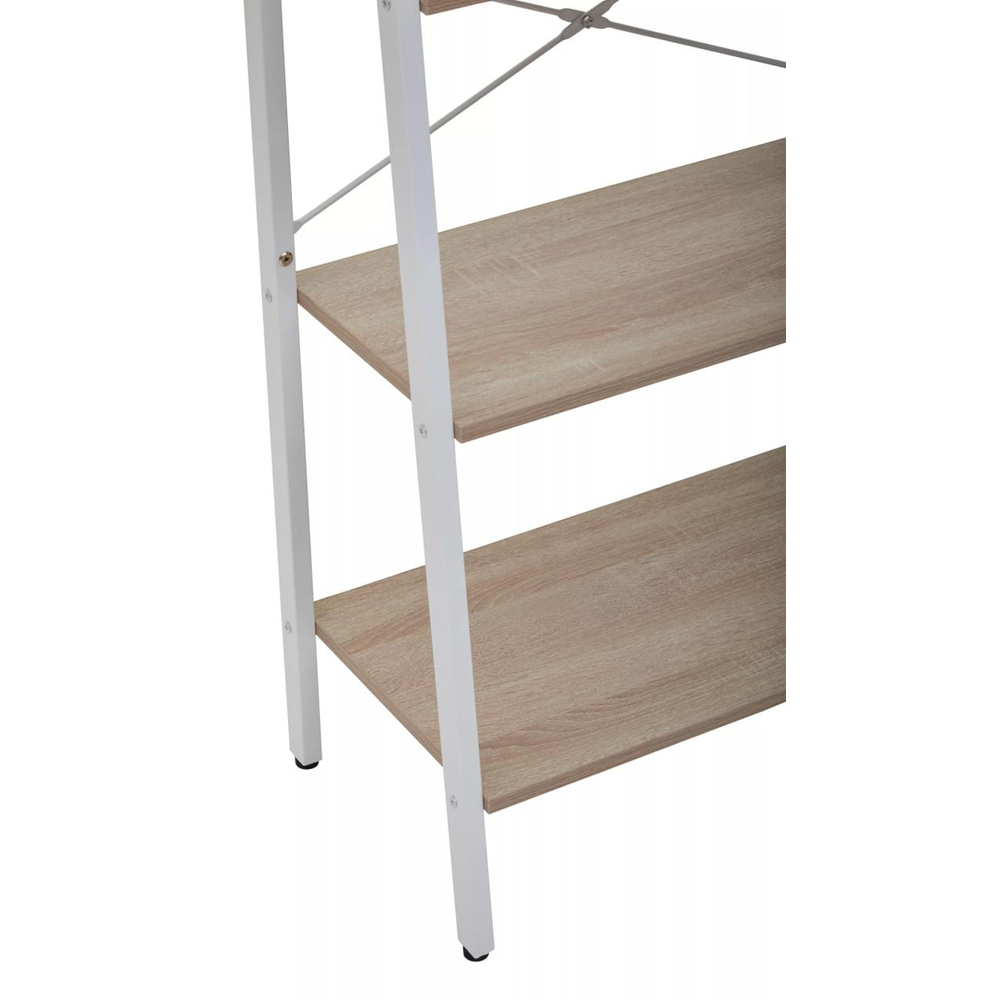Premier Housewares Bradbury 4 Shelf Natural Oak Veneer Ladder Bookshelf Image 8