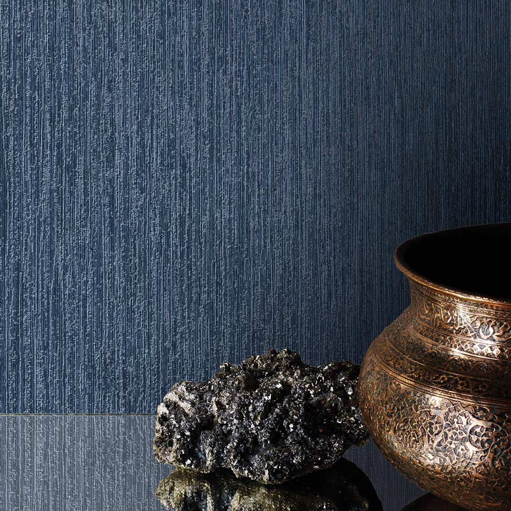Muriva Indra Blue Textured Wallpaper Image 3