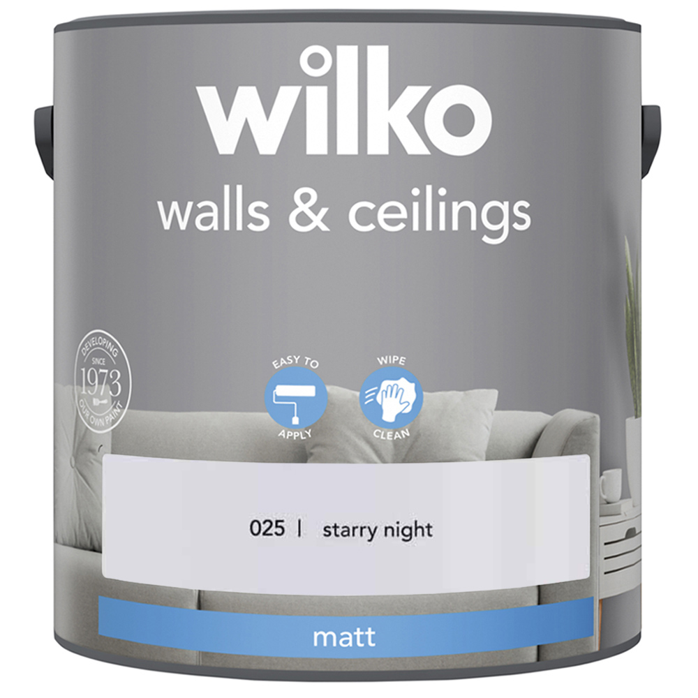 Wilko Walls & Ceilings Starry Night Matt Emulsion Paint 2.5L Image 2