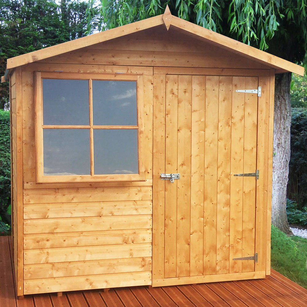 Shire Abri 7 x 7ft Dip Treated Wooden Shiplap Shed Image 2