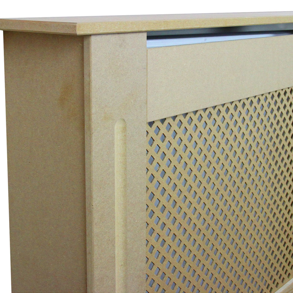 Monster Shop MDF Natural Diamond Grill Radiator Cover 152cm Image 4