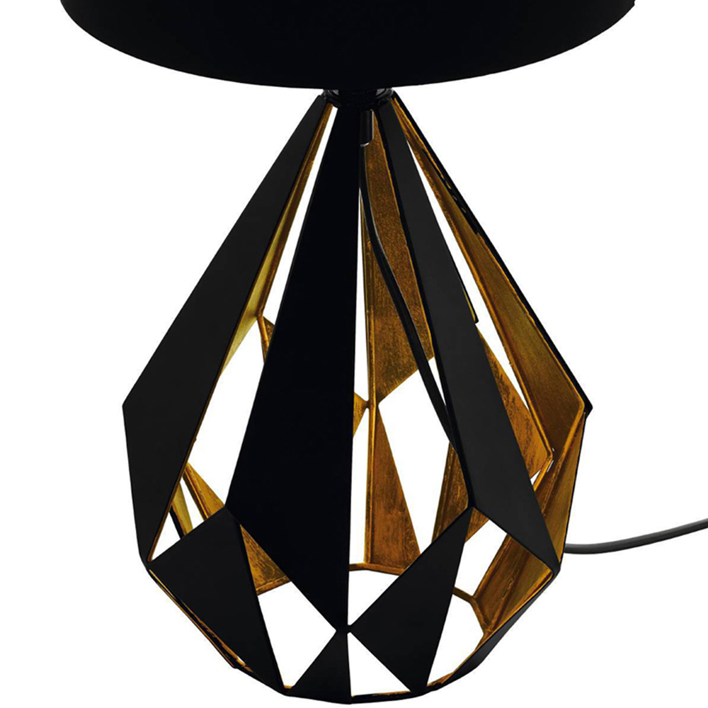 EGLO Carlton 5 Black and Copper Geometric Table Lamp Image 3