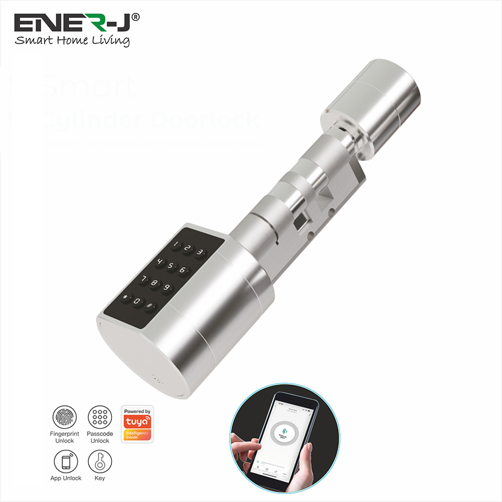 Ener-J Silver Smart Adjustable Cylinder Doorlock Image 6