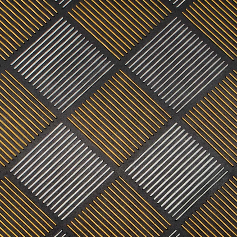 JVL Platina Silver Gold Rubber Doormat 40 x 70cm Image 5