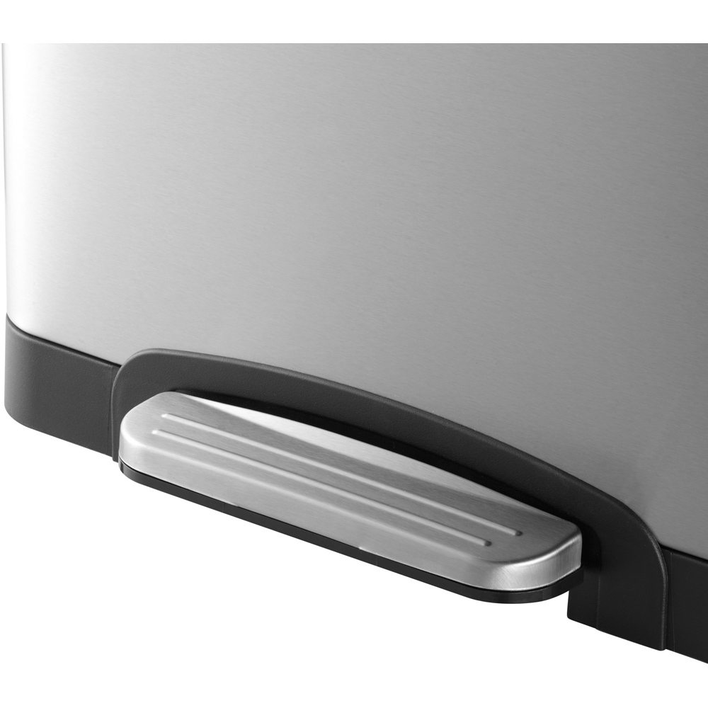 Black + Decker Stainless Steel Soft Close Dual Pedal Bin 40L Image 4