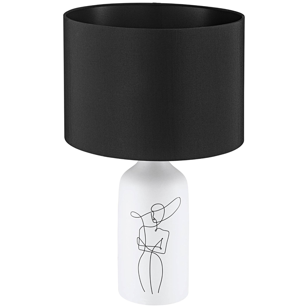 EGLO Vinoza White Ceramic Table Lamp Image 1