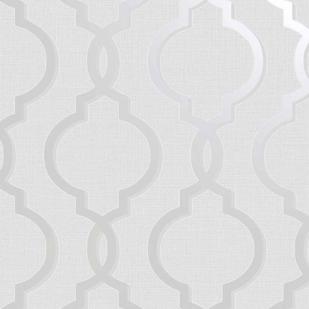 Holden Decor Laticia Geometric Baroque Pattern Grey Textured Wallpaper Image 1