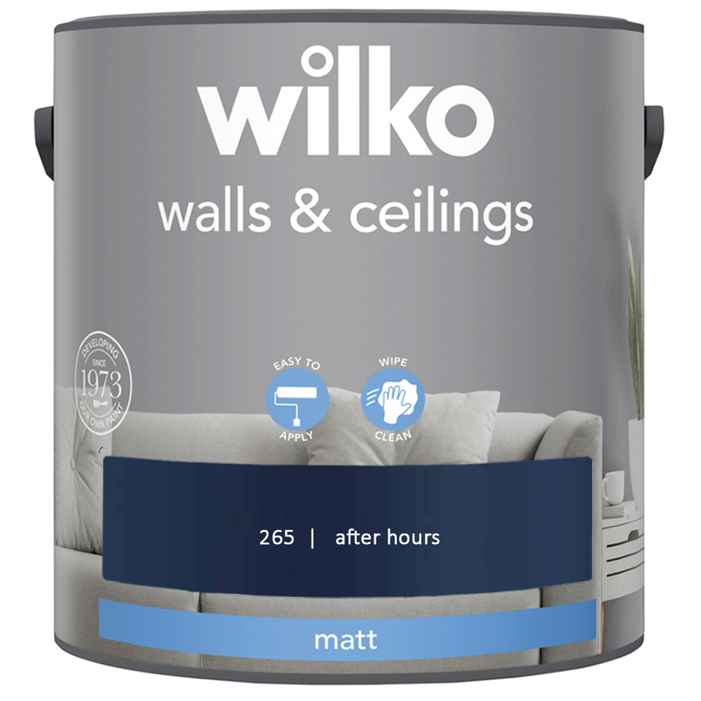 Wilko Walls & Ceilings After Hours Matt Emulsion Paint 2.5L Image 2