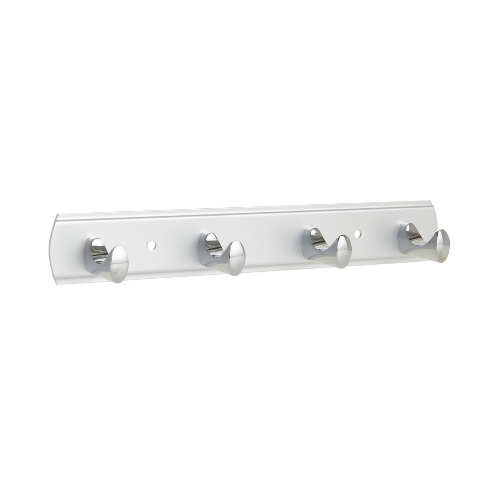 Wilko 4 Small Coat Hooks Aluminium Wilko