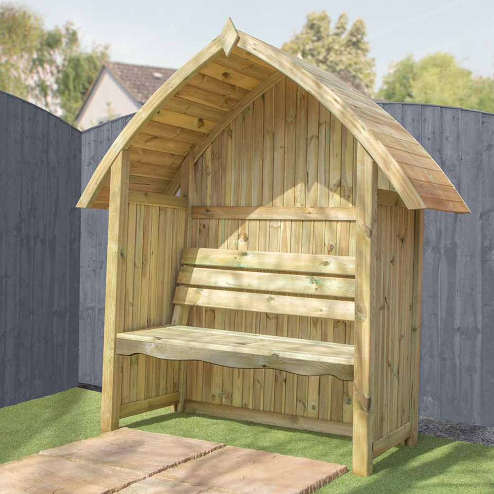 Mercia 2 Seater 6.5 x 5.8 x 2.2ft Arched Arbour Image 1