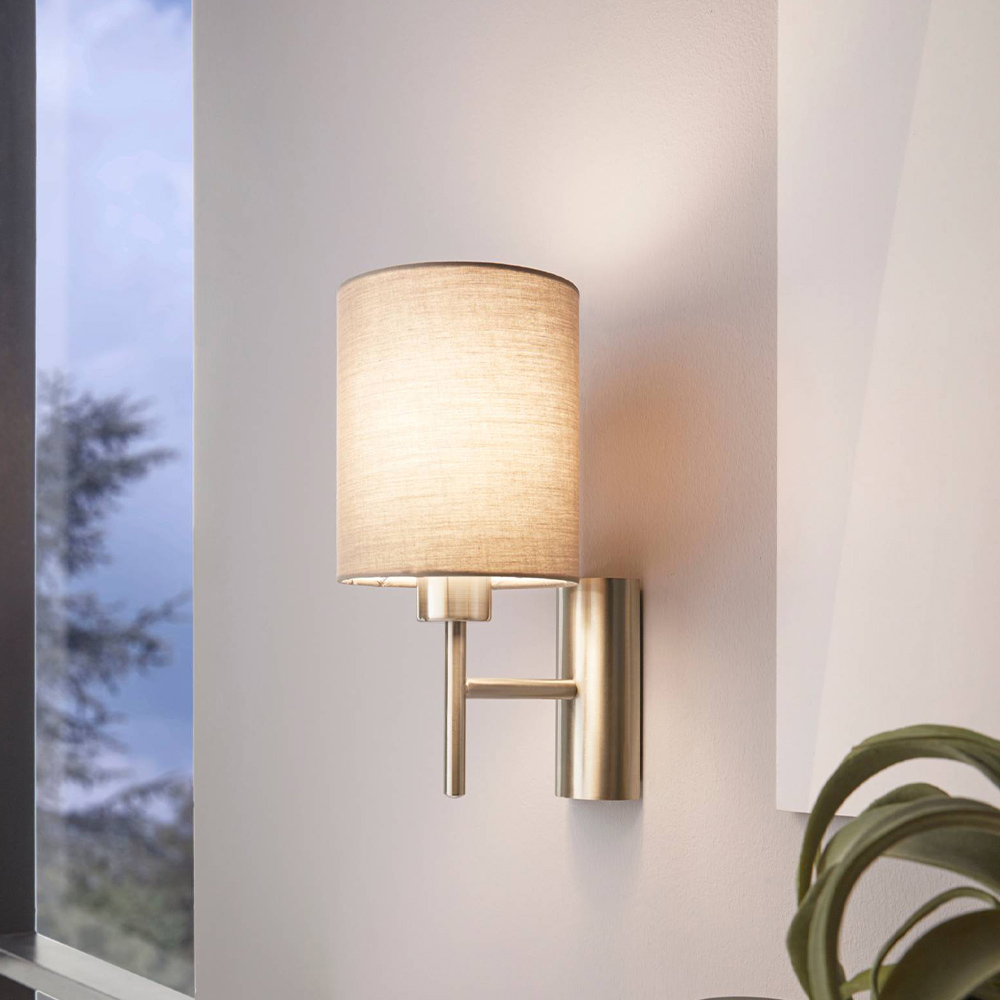 EGLO Pasteri Taupe Wall Light w.Switch Image 2