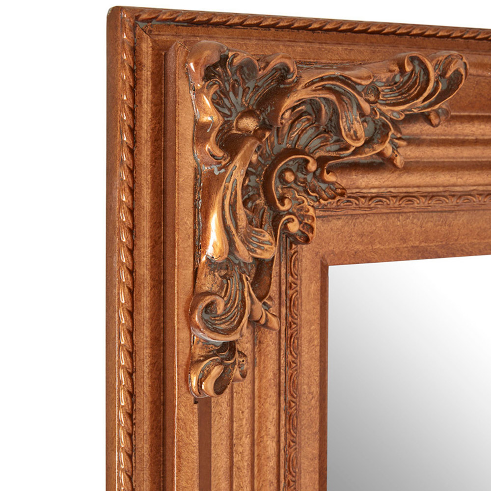 Premier Housewares Baroque Metallic Gold Rectangular Wall Mirror 74 x 104cm Image 3