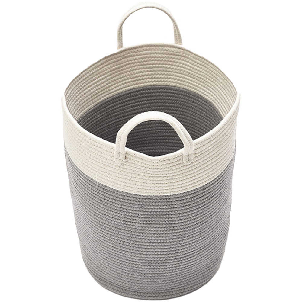 Living and Home Grey Laundry Basket 50cm Image 3