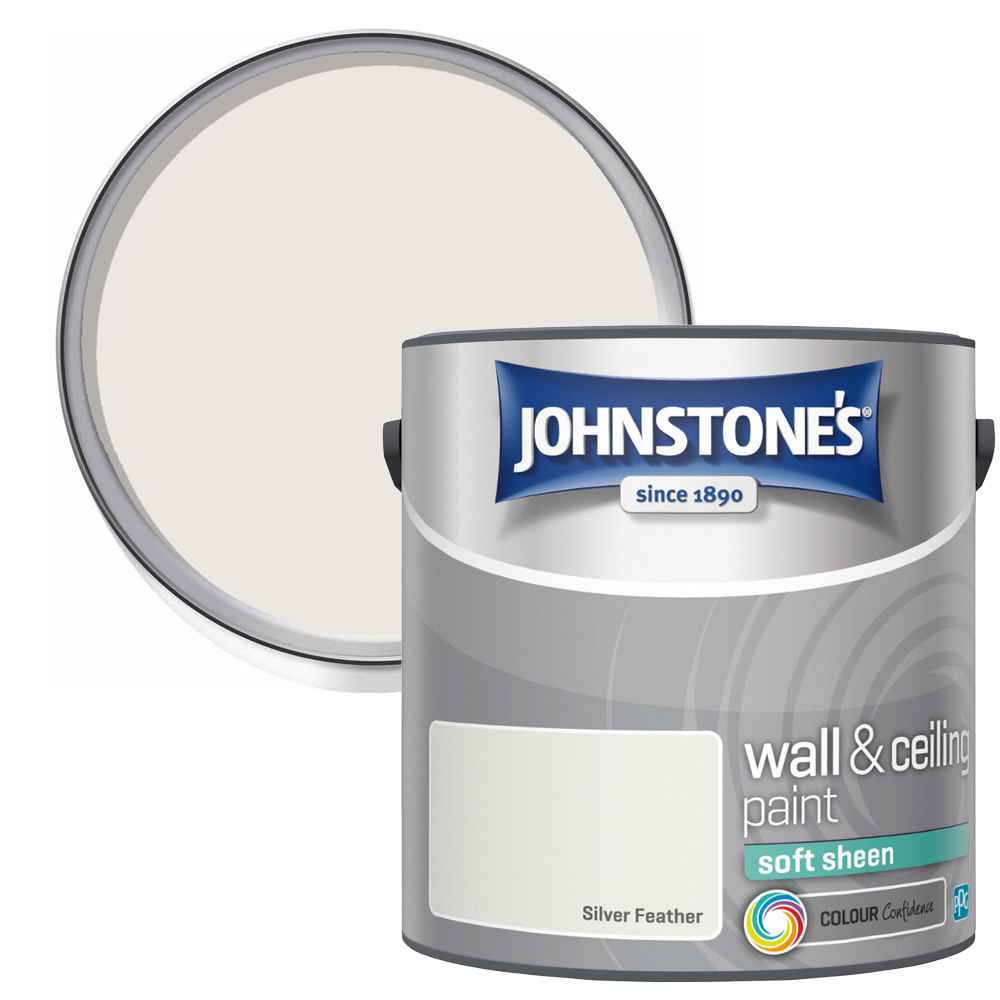Johnstones Soft Sheen Emulsion Paint - Silver Feather / 2.5l Image 1
