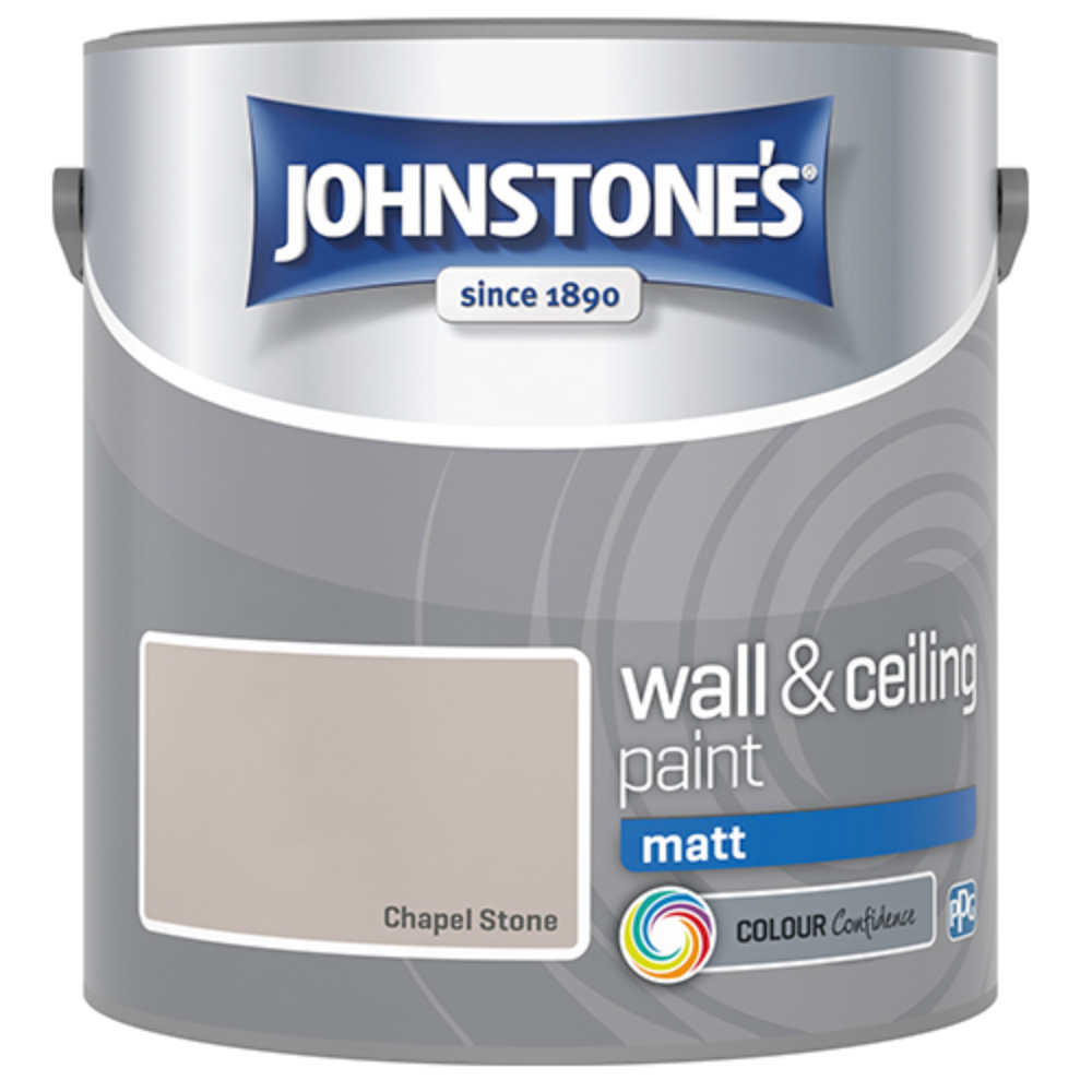 Johnstone's Walls & Ceilings Chapel Stone Matt Emulsion Paint 2.5L Image 2