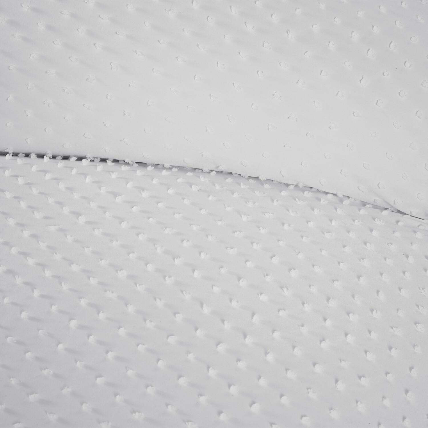 Sienna Tufted Dot Duvet Cover and Pillowcase Set - White / King Image 3