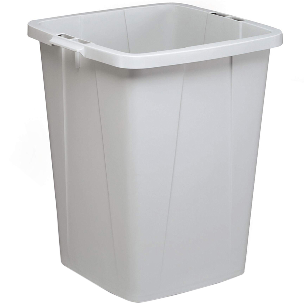 Durable DURABIN Square Food and Freezer Safe Grey Recycling Bin 90L Image 1