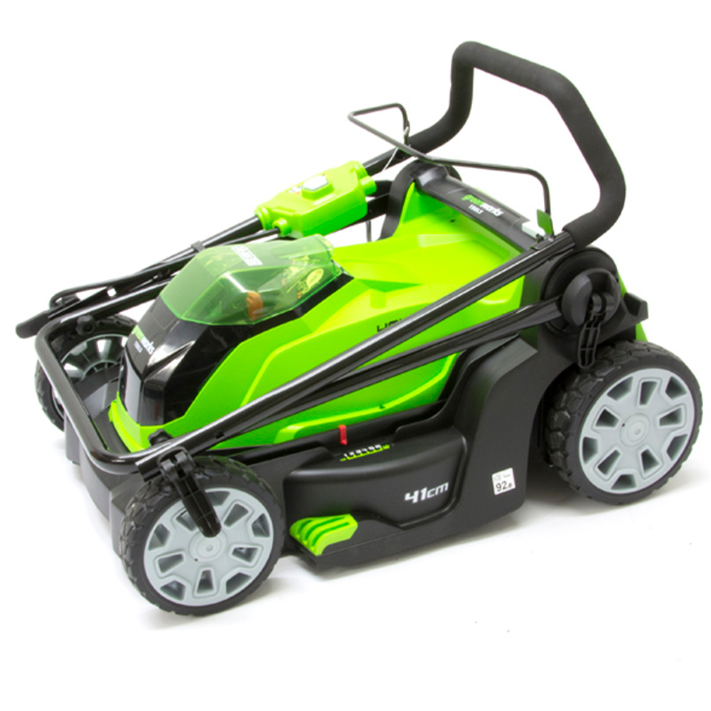 Greenworks GWG40LM41K2X 40V Hand Propelled 41cm Rotary Lawn Mower Image 5
