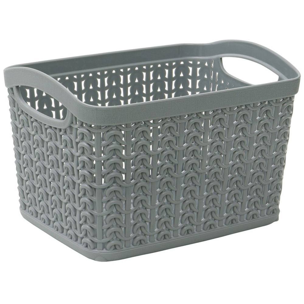 JVL Loop 1.5L Set of 3 Grey Storage Baskets Image 3