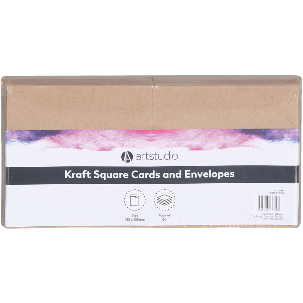 Art Studio Square Cards and Envelopes 50 Pack Image